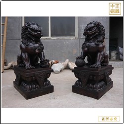 采購銅故宮獅擺件廠家
