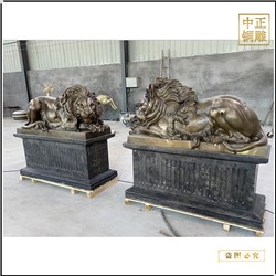 門口擺放歐式銅獅子的原因